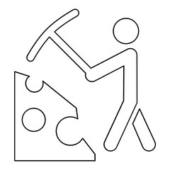 Cryptocurrency icon in line style