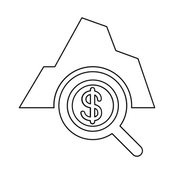 financial analysis magnifying glass dollar sign clip art preview