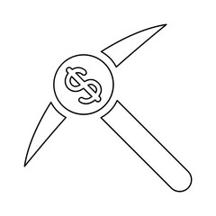 Cryptocurrency icon in line style