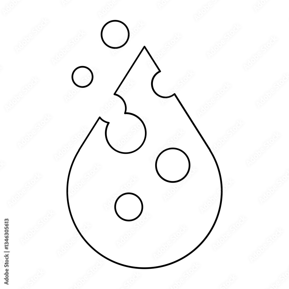 Poster erode icon in line style