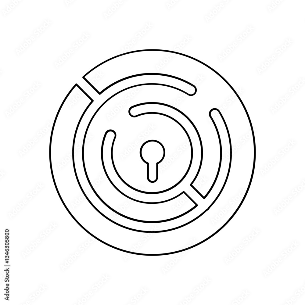 Poster firewall icon in line style