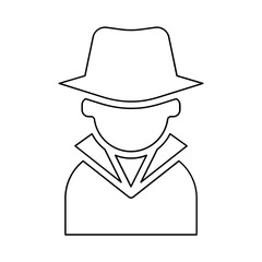 Hacker icon in line style