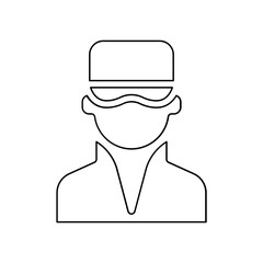 Hacker icon in line style