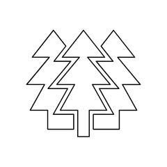 Forest icon in line style