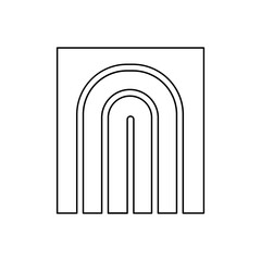 Wood icon in line style