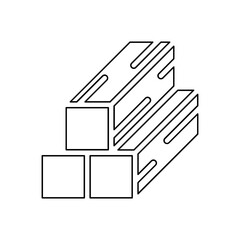 Wood icon in line style