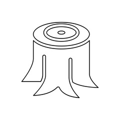 Stump icon in line style