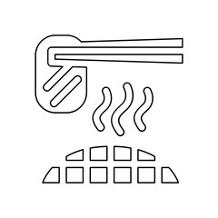 Korean bbq icon in line style
