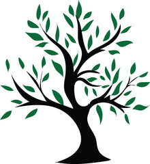 Tree with green leaves