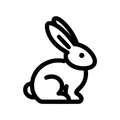 Obraz premium Outline icon of a sitting rabbit
