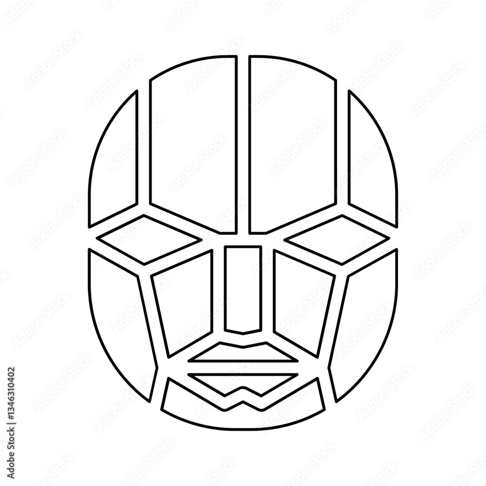 Poster face detection icon in line style