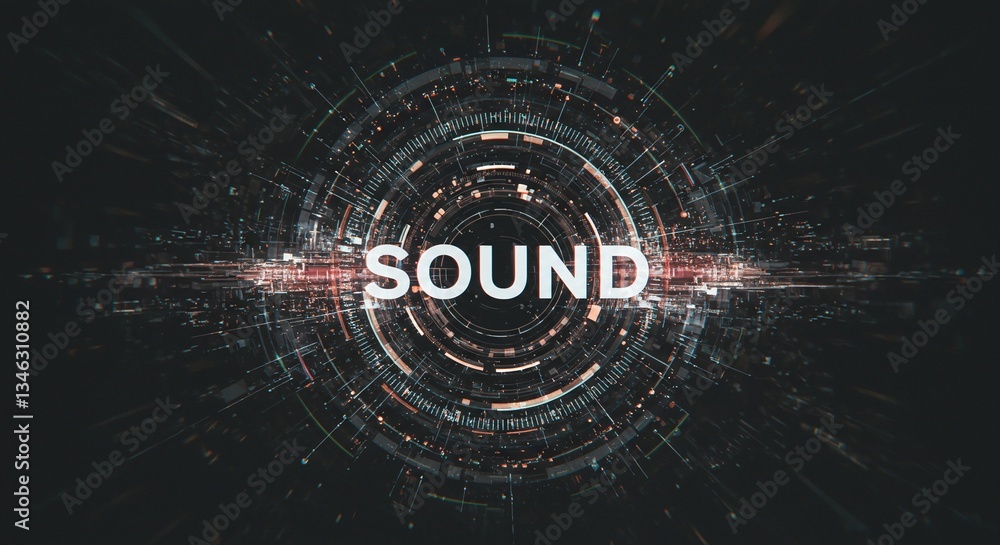 Poster sound visualization: the word 