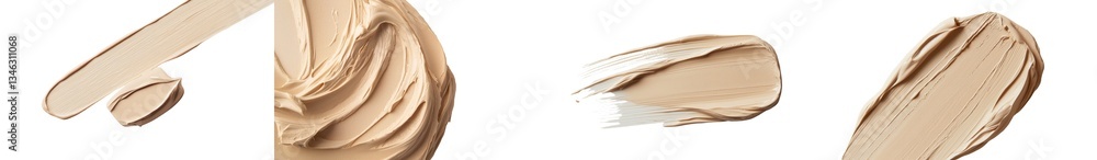Aufkleber The image features smeared clay isolated on a white background and includes a clipping path