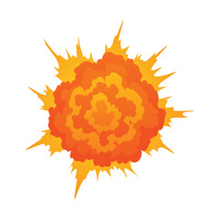 Explosion animation. Animation for game of the explosion effect. Cartoon animation for game. Exploding effect. Hand drawn vector illustration
