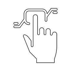 Obraz premium Smart car icon in line style