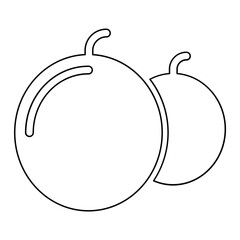 Watermelon icon in line style