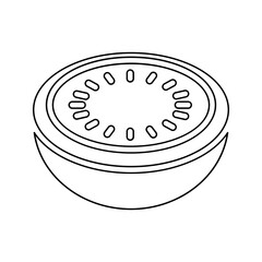Watermelon icon in line style