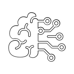 AI icon in line style