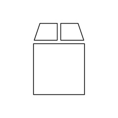 Box icon in line style