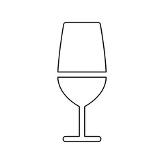 Wine icon in line style