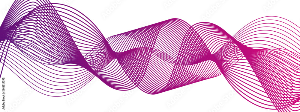 Poster abstract wavy banner with flyer curved flow lines. wavy stripes on a white background isolated & cre