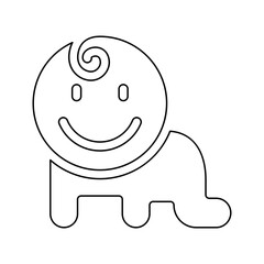 Baby icon in line style