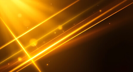 Abstract background glowing gold diagonal lighting effect and sparkle 