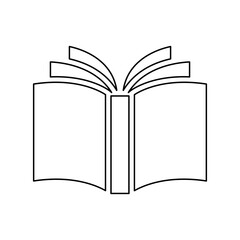 Book icon in line style