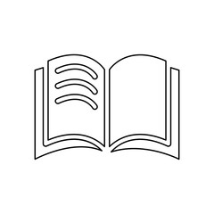 Book icon in line style