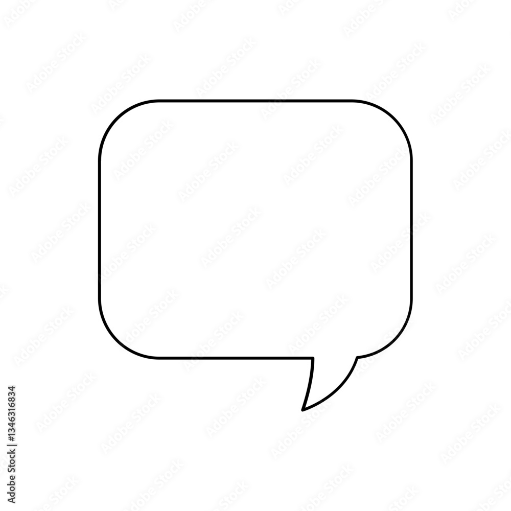 Poster speech bubble icon in line style