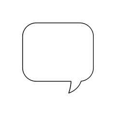 Speech bubble icon in line style