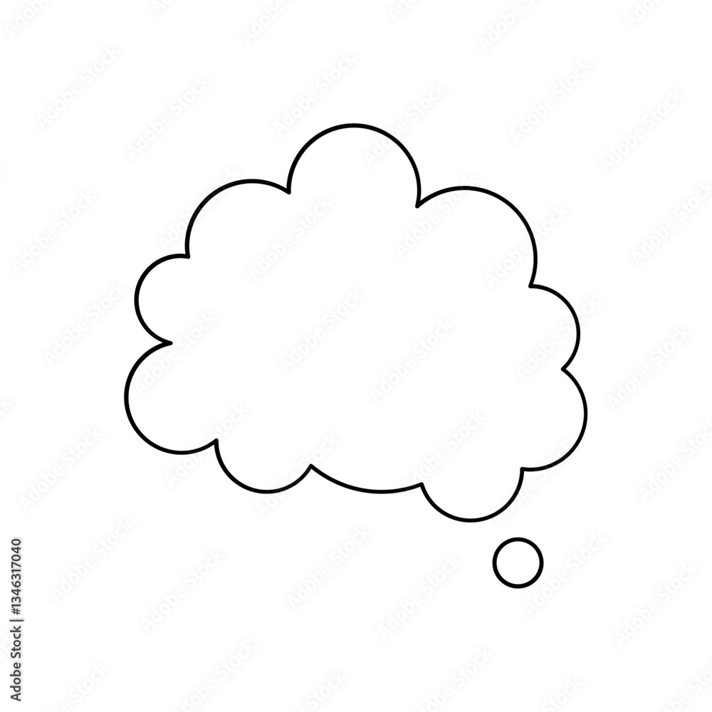 Poster speech bubble icon in line style