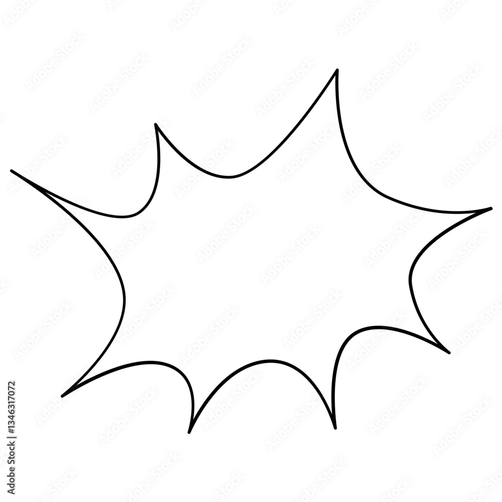 Poster speech bubble icon in line style