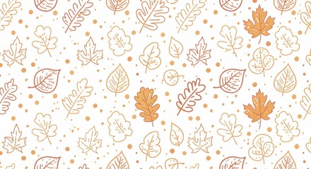 autumn leaves seamless pattern