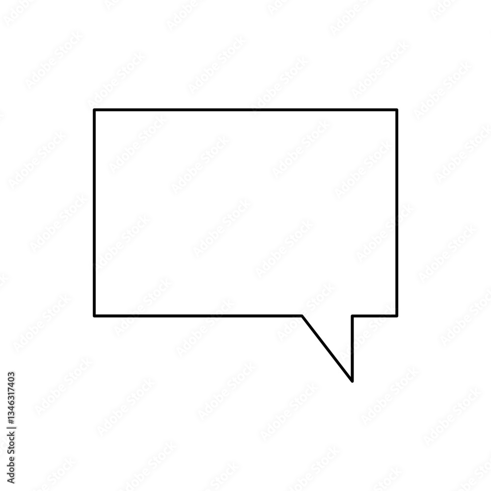Poster speech bubble icon in line style