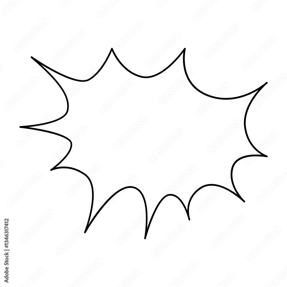 Poster speech bubble icon in line style
