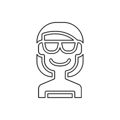 sunglasses icon in line style