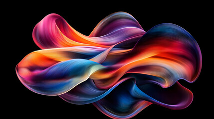 Abstract Colorful Fluid Forms Design