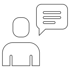 Talking icon in line style