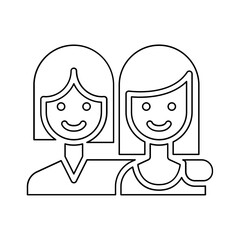 Friend icon in line style