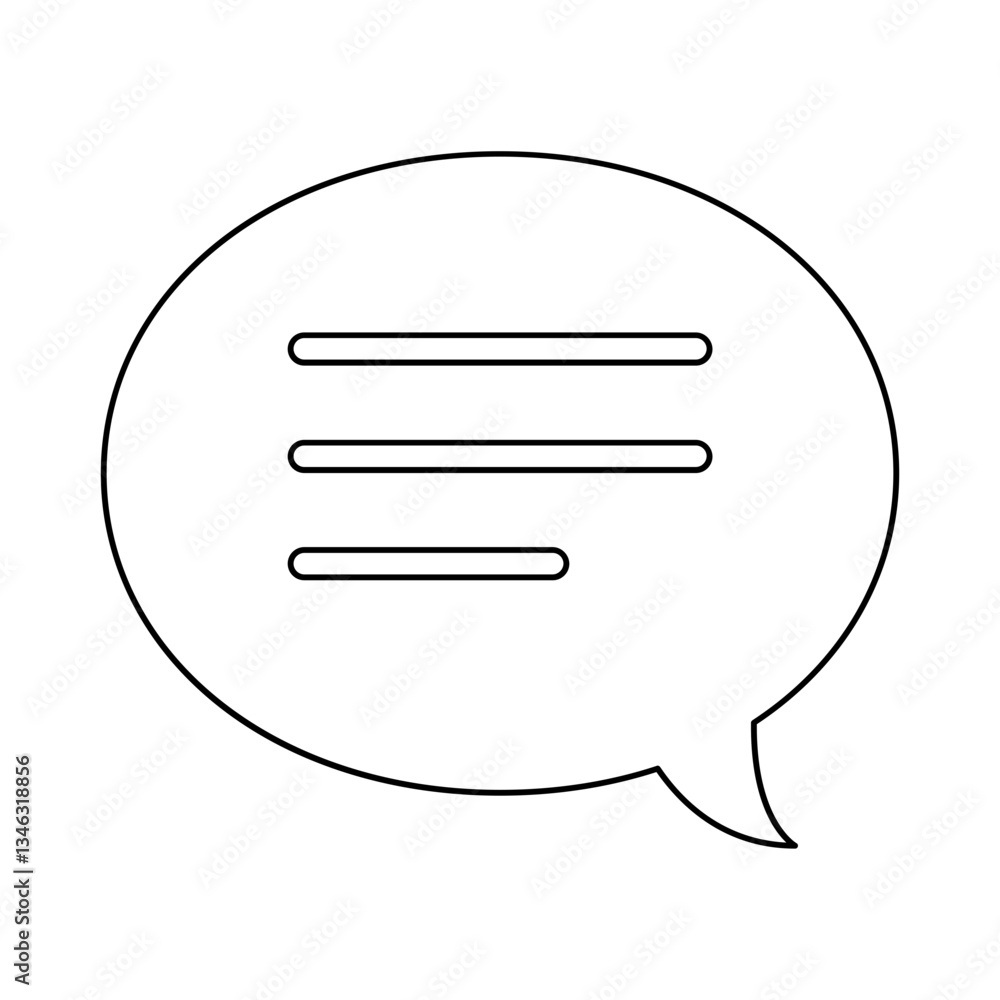 Poster message icon in line style