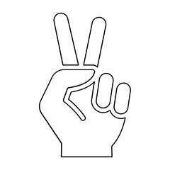 Victory icon in line style