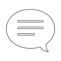 Message icon in line style