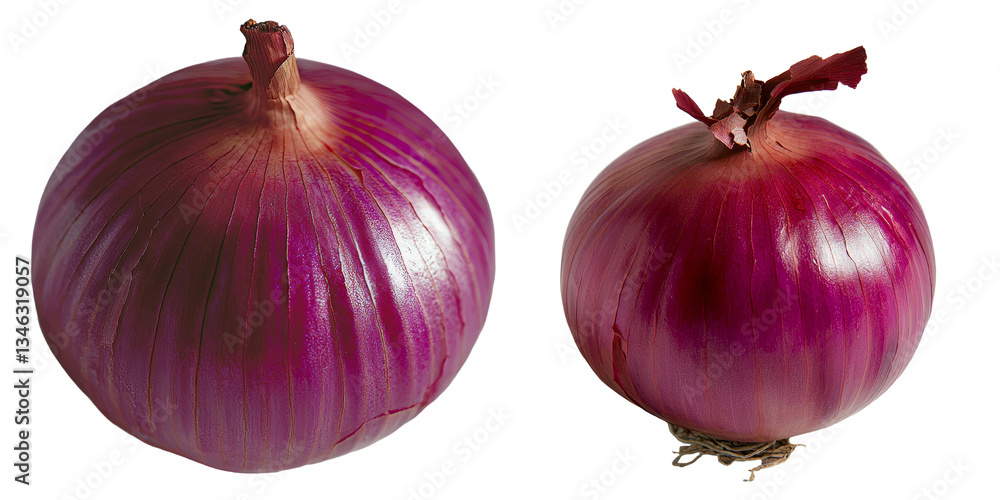 Poster Generative ai used to create an image of an isolated onion on a transparent background