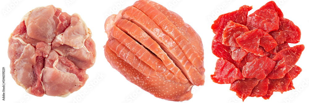 Aufkleber a fresh chicken tenderloin isolated on a clear background generated using ai