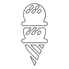 Ice cream icon in line style