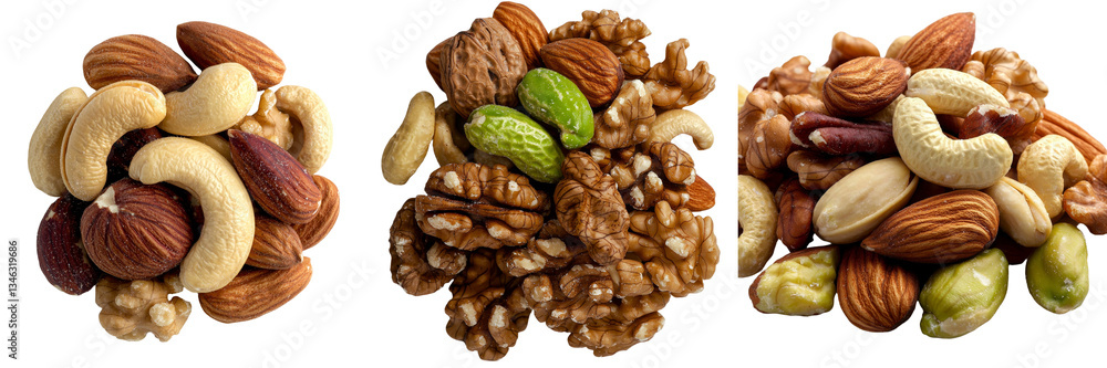 Poster Stock creates an image of isolated nuts on a transparent background