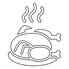 Korean food icon in line style