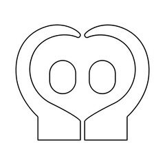 Love icon in line style