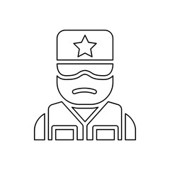 Marine icon in line style